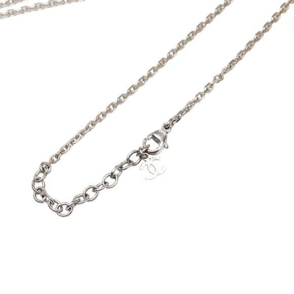 CHANEL Black Logo Necklace